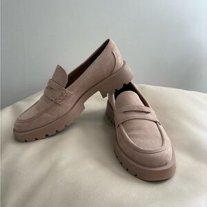 Tan Suede Loafers for Women